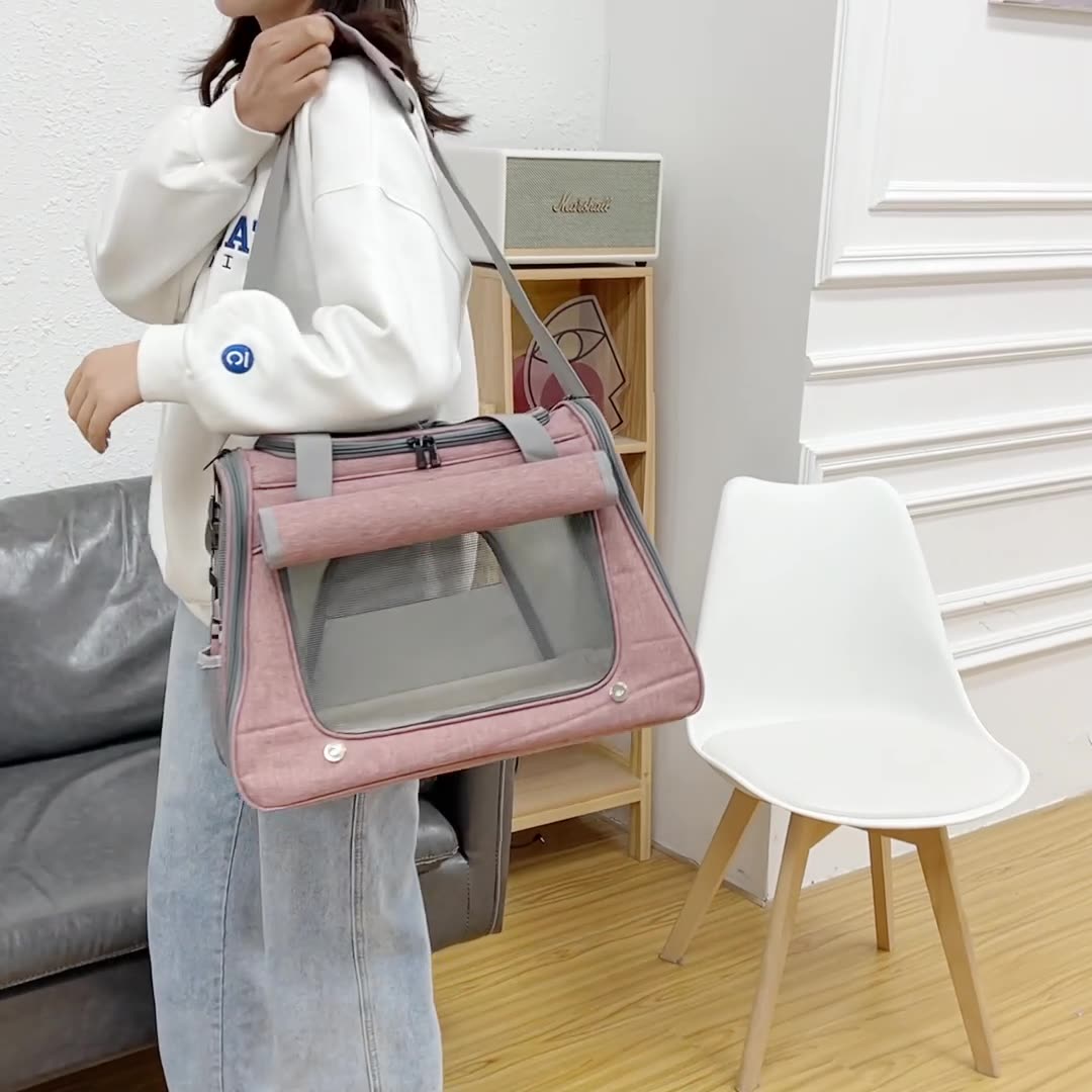 Beni Pet Breathable Cat Backpack - Portable Pet Carrier with Hand-Held Space & Crossbody Design