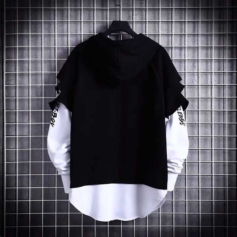 Mens Hoodies Male Casual Sweatshirts Streetwear Y2K Black Man Tops Korean Fashion Stylish Hip Hop Hoody Anime Dacning Clothing Y250811