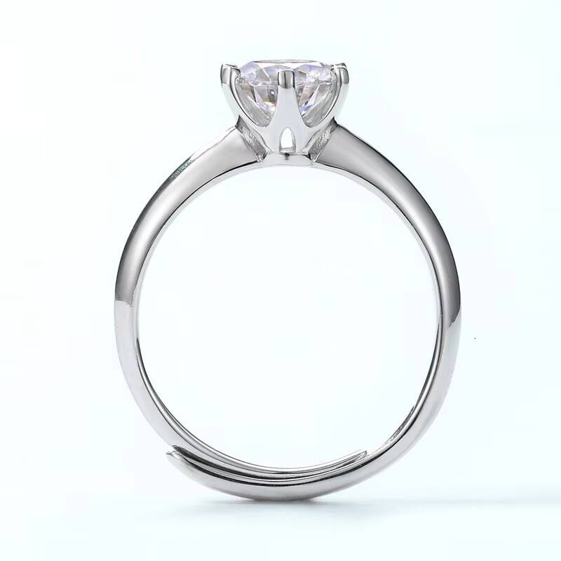 Custom 925 Sterling Silver 1 CT Moissanite Jewellery Eternity Engagement Wedding Ring Jewelry Women