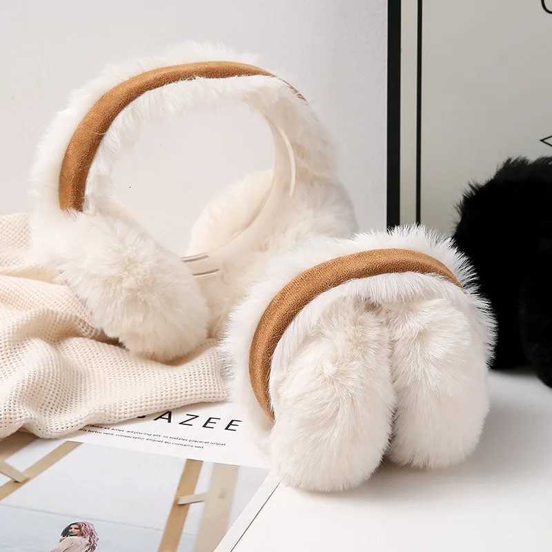 Fashion Plush Ear Muffs Foldable Thick Wool Ear Covers for Women Men Winter Warm Suede Earflaps Outdoor Cold Protection Earmuffs XJ250812