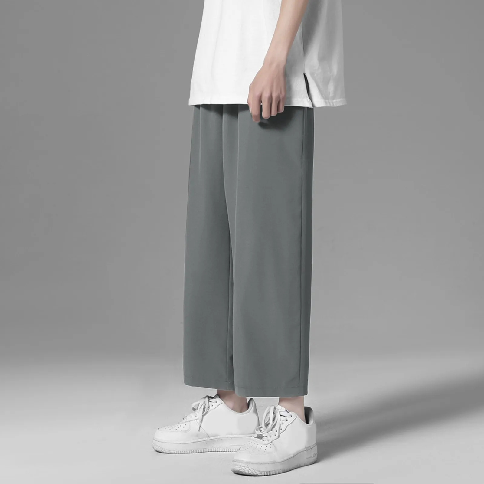 Mens Summer Harem Pants Thin Ice Silk Quick Drying Cool Slacks Air Conditioned Casual Straight Leg Trouser 250729