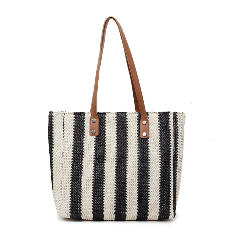 New Fashion Versatile Straw for Women Woven Shoulder Tote Handbag Beach Bag