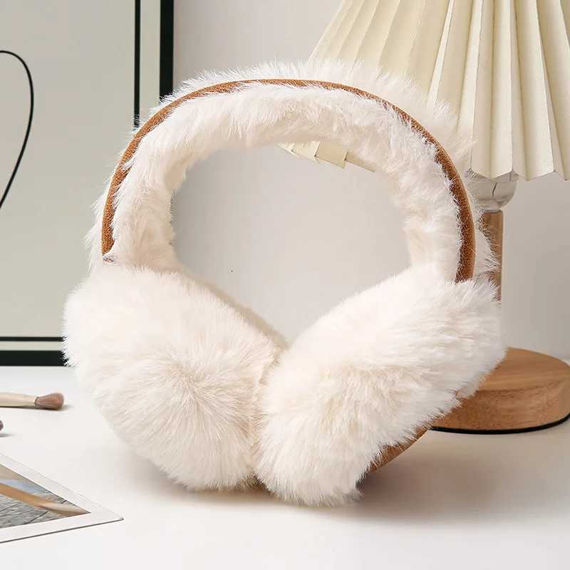 Fashion Plush Ear Muffs Foldable Thick Wool Ear Covers for Women Men Winter Warm Suede Earflaps Outdoor Cold Protection Earmuffs XJ250812