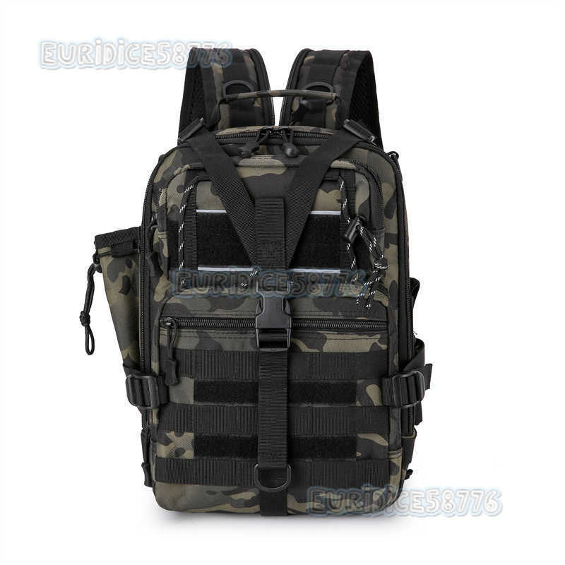 Lure Bag Multifunctional Large Capacity Fishing Bag Outdoor Sports Camouflage Chest Bag Cycling Backpack H250811