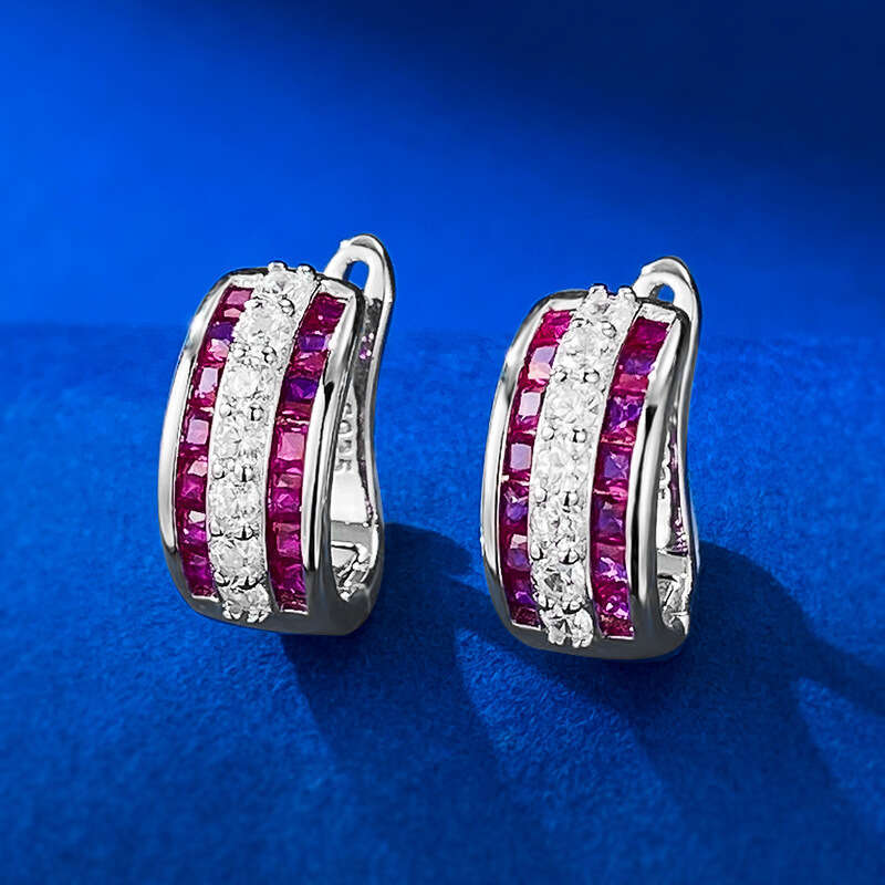 Mujing 2023 New Sier Elegant Earrings C-shaped Hoop Internet Celebrity Simple Minimalist Style Women's Jewelry