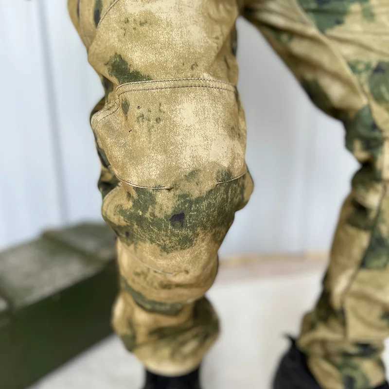 100% Cotton Fleece Pants For Winter Tactical Joggers Outdoor Camping Ripstop Cargo Pants Working Clothing Hiking Camo Trousers X250812