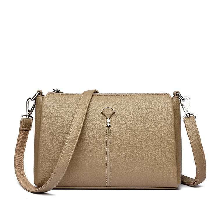 2025 Summer New Women's Single Shoulder Crossbody Simple Versatile Large Capacity Multi-Compartment Mom Bag