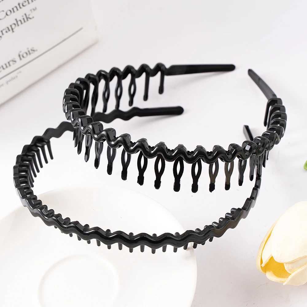 Matte Black Hair Hoop Non-Slip Hairband Fem All-Match Press Hair Buckle Bezel Band Girl Serrated Hair Accessories X250812