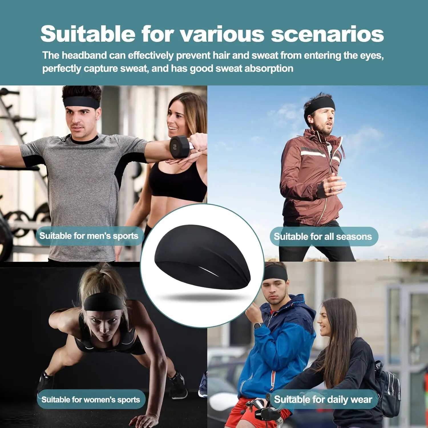 Sports bands for Men Moisture Wicking Workout band Sweatband bands Hairband for Women and Men X250812