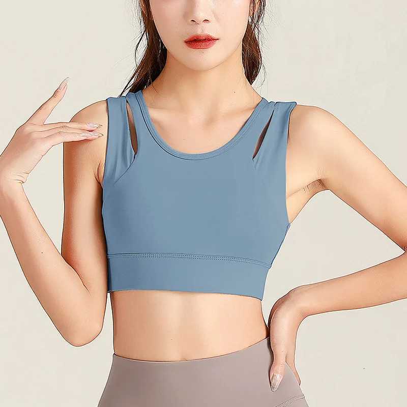 Women Sport Bras Shockproof Workout Running Gym Bra Hollow Out High Impact Sports Bra Fitness Vest Padded Tank Tops Active Z250812