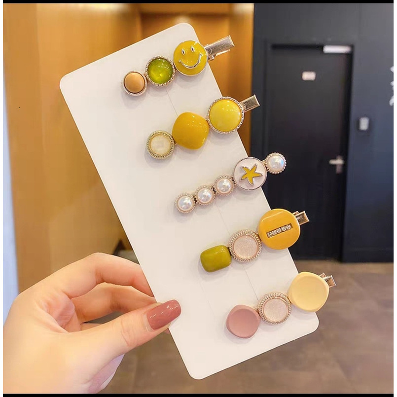 Internet Celebrity Pearl Elegant Girl Broken Back of Head Top Side Hair Accessory Women Bangs Clip