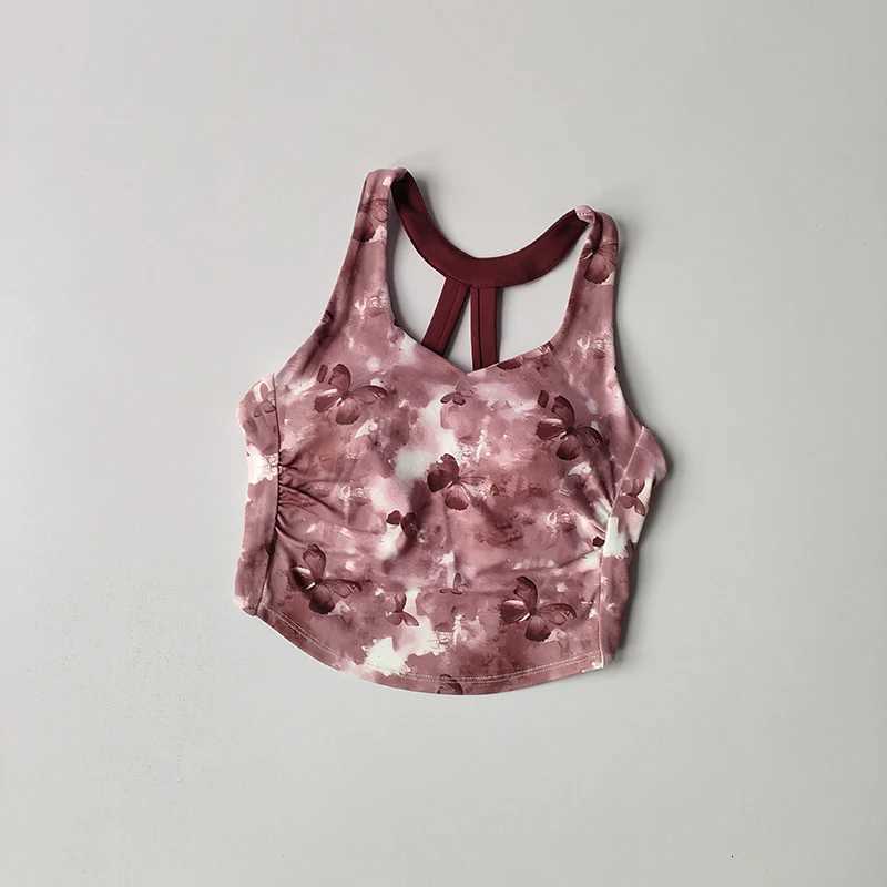 Womens 2025 New Summer Fashion Integrated Cup Beautiful Back Sports Bras Quick-drying Exercise Fitness Training Suit Cloth Vest Z250812