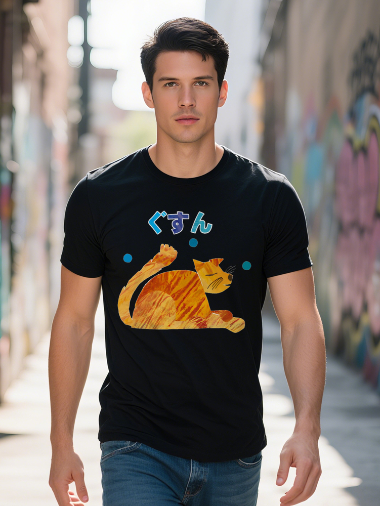 S Crew Neck T-Shirt with Stylish Cat Soft Breathable Fabric Perfect Summer Spring Outfits Ideal Gift for Men