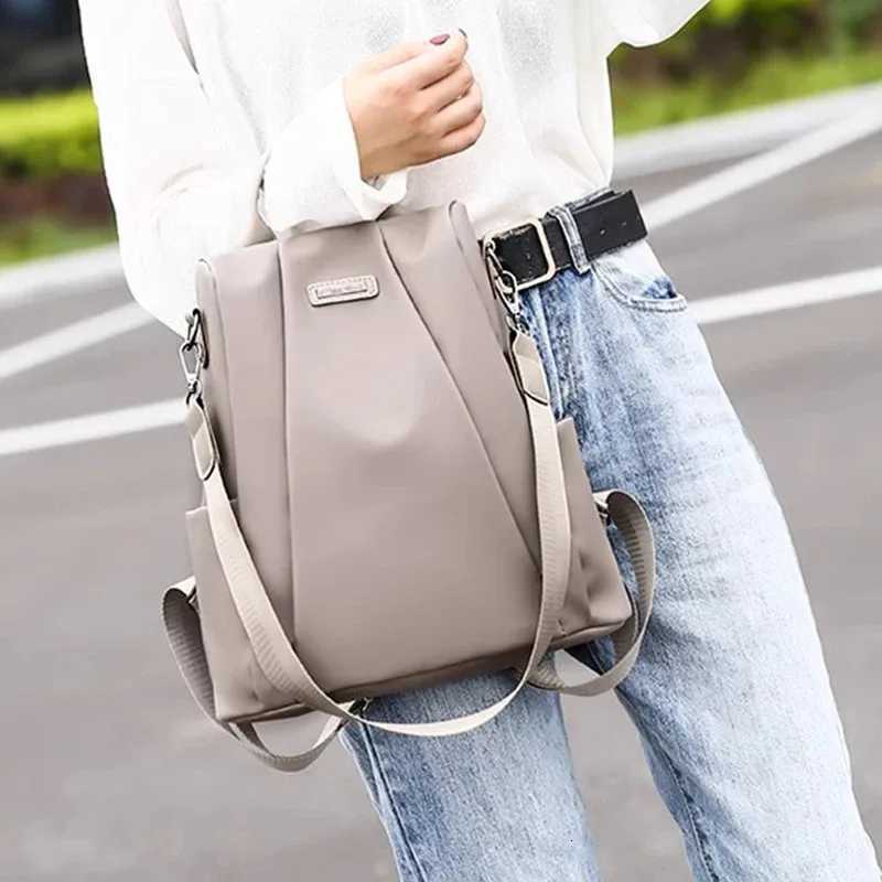 Womens Casual Backpack with Detachable Strap Travel Shoulder Bag Y250811