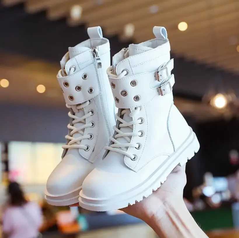 2023 Autumn Winter Leather Children Shoes Boys Girls Boots Fashion Soft Baby Short Boots Comfortable Anti-slip Kids Boots XJ250812