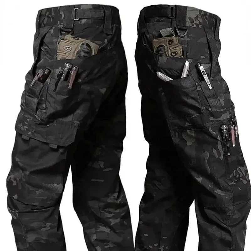 Wear Resistant Work Pant Man Multi-pocket Straight Cargo Trousers Outdoor Jogging Tactical Pants Spring Autumn Casual Trousers W250812