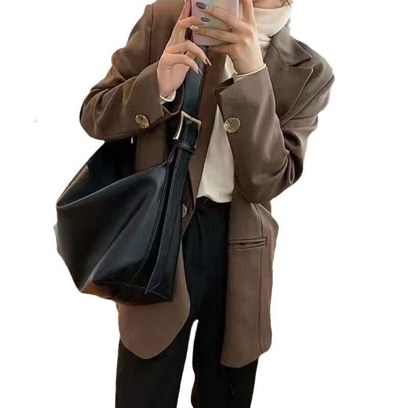 Spring Summer New Large Capacity Single Shoulder Crossbody Korean Style Women's Bag Loose Trench Coat Match B5