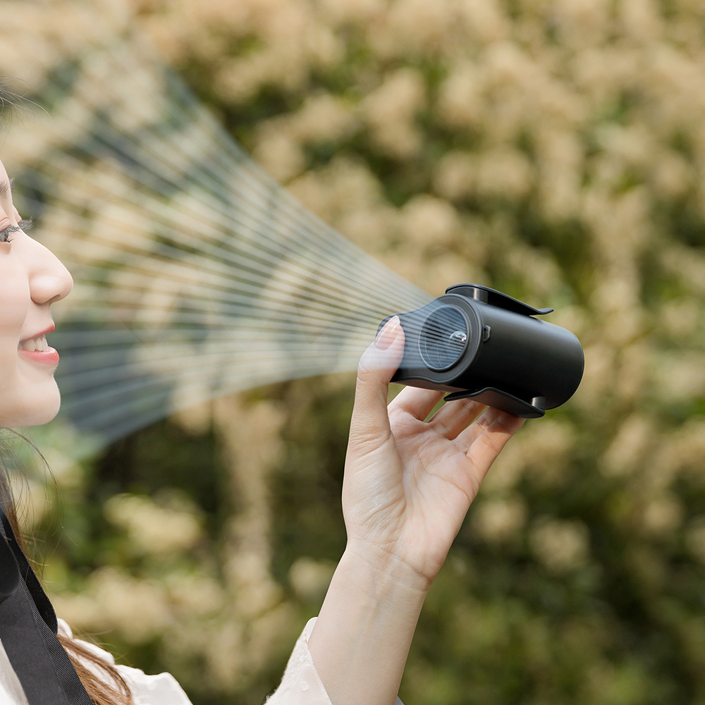 Outdoor Waist Mounted Fan Hanging Neck Fan Mini High Speed Handhold Fan USB Rechargeable Wearable Hand Free Anti Drop Anti Shock Digital Display Trave