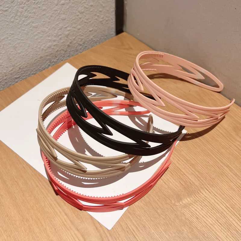 New Fashion All-match Simple Hollow Frosted Non-slip Hair Bands for Women Girls Clamp Hair Accessories Wear X250812