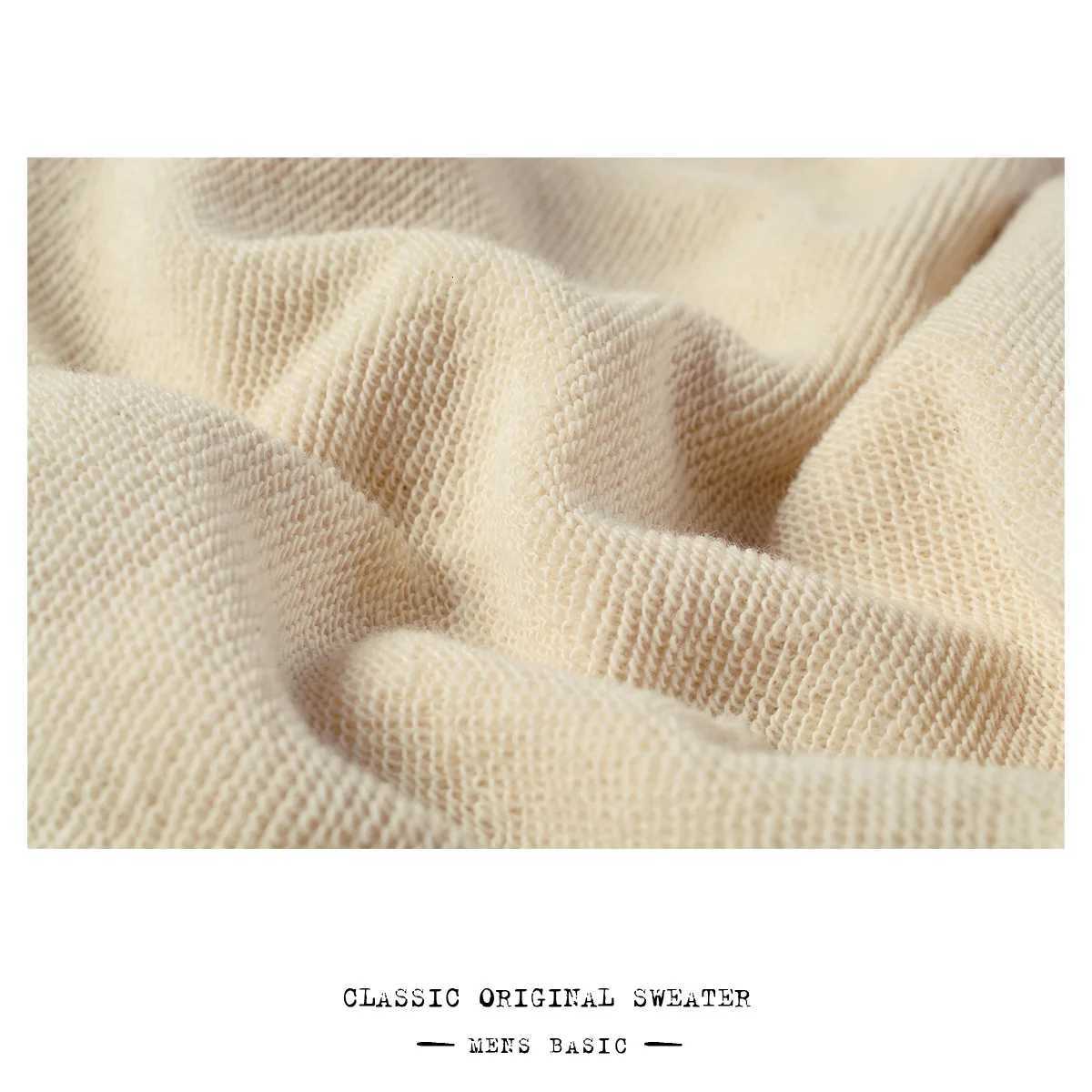 Embryo Cotton Autumn Heavyweight Retro Literary Japan Round Neck Loose Casual Sports Solid Color Bottoming Sweatshirt Y250811