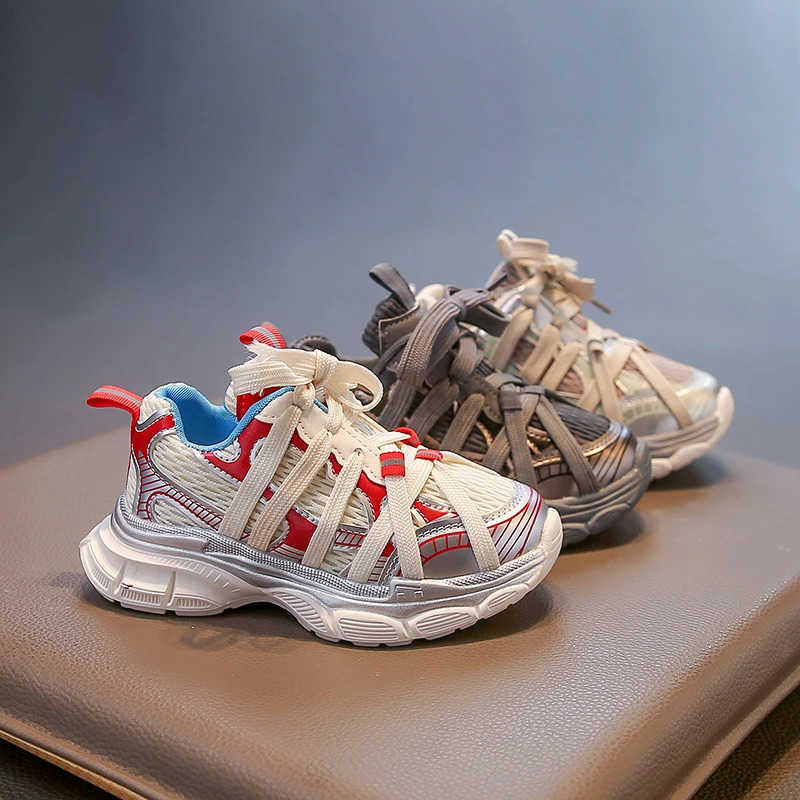 Childrens Basketball Shoes Mesh Breathable Kids Sneakers for Girls Spring Autumn Boys Fashion Chunky Sneakers School Versatile T250812