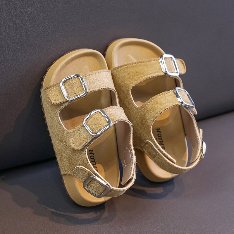 Summer Childrens Shoes Fashion Suede Leisure Sandals Metal Buckle Stunning Outdoor Unisex Non Slip Beach I05242 w250725