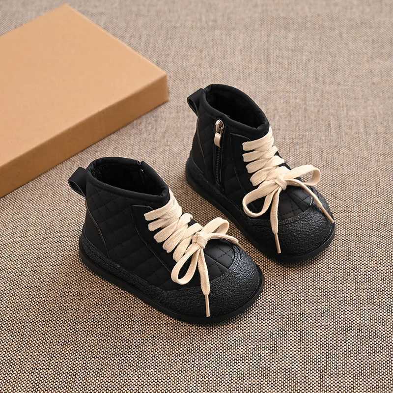 New Girl Boot Autumn Fashion Warm Ankle Boots Anti-Slip Comfort Soft Sole Kid Shoes Exquisite Retro Handsome Flat Trend Boy Shoe XJ250812