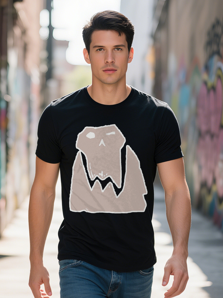 Men s Casual Crew Neck T Shirt Knit Fabric Regular Fit with Skull and Crossbones Graphic for Summer Tee