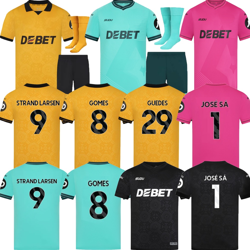 2025 2026 Wolves GUEDES STRAND LARSEN Soccer Jerseys 70th MATHEUS R.GOMES DOHERTY 25 26 BELLEGARDE HEE CHAN Football Shirts Men Kit Kids set tops 3XL 4XL