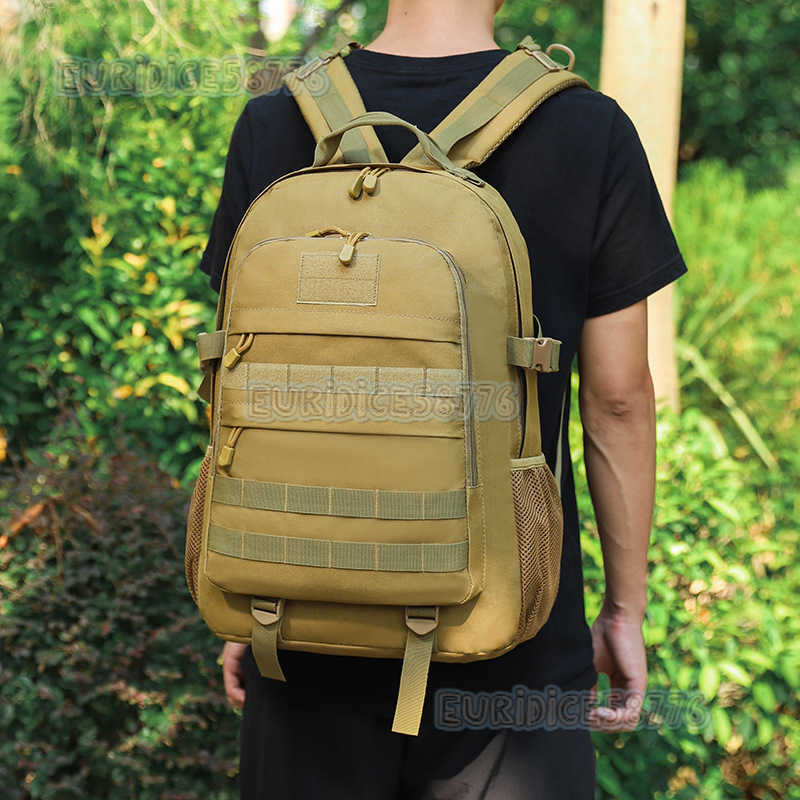 Military Fan Tactics Bag Outdoor Sports Mountaineering Bag Oxford Cloth Water Splash Camouflage Backpack H250811