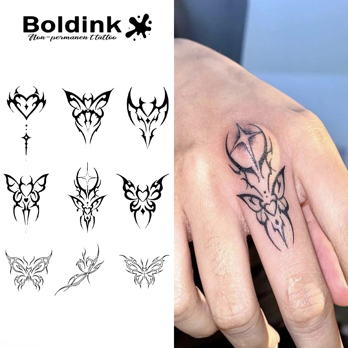 Boldink Mystery pattern Temporary TattooLasts To 15 Days Technology Magic Waterproof Semi Permanent Sticker 250809