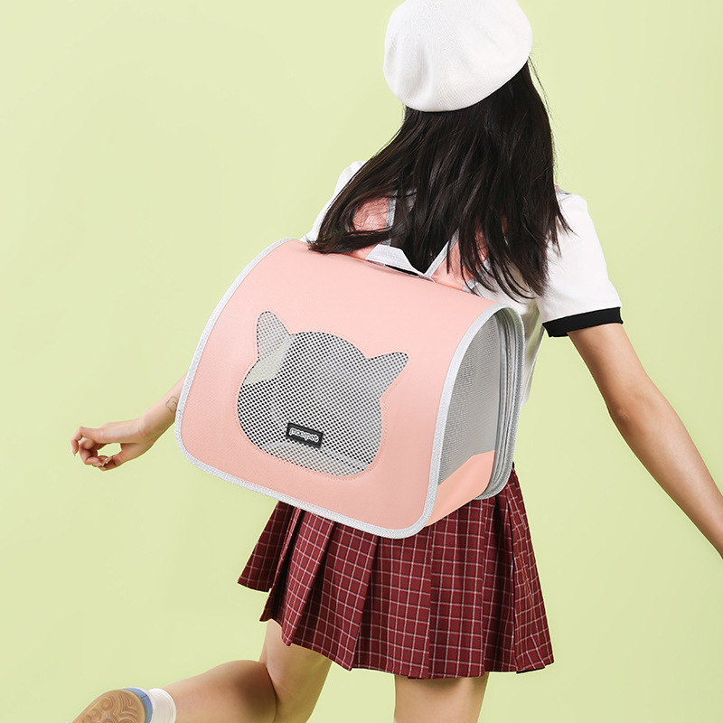 Beni Pet Portable Cat Backpack - Comfortable & Breathable Pet Bag With Side Opening