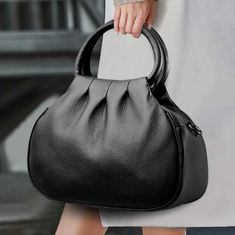 Designer Genuine Leather Handbag Women Fashion Shoulder Messenger Bag Soft Cowhide Messenger Bag Female Purse Ladies Tote Z250812