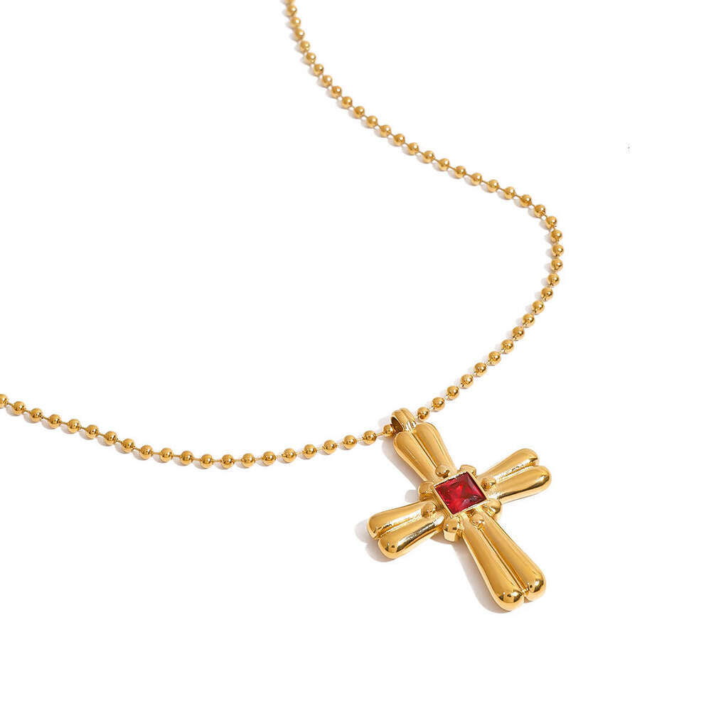 Cross Titanium Necklace Non-Fad Collarbone Chain Designer Light High-End Jewelry Jewelry Stainless Steel