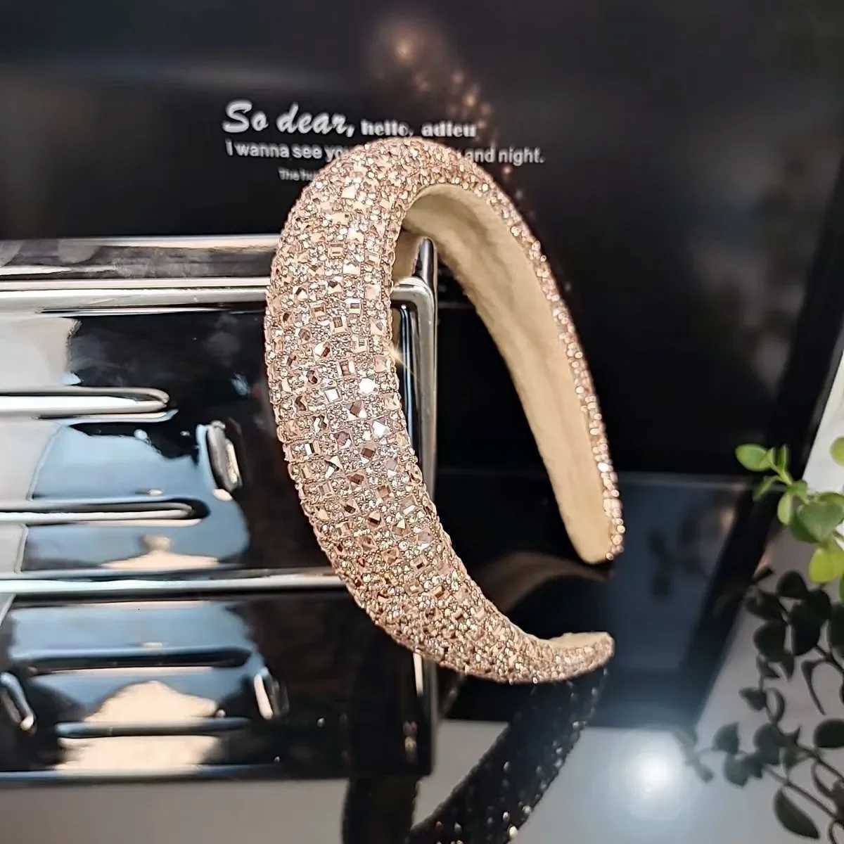 Colorful Baroque Hoop Luxury Wen Fl Crystal Rhinestones Sponge Padded Band for Ladies Girls Diamond Wide Band X250812