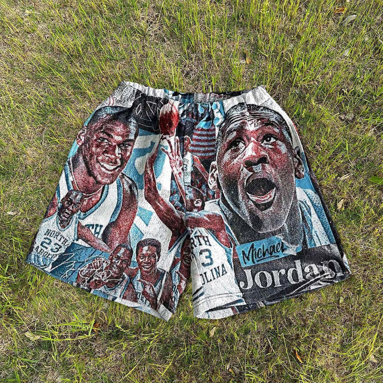 Cartoon Peripheral Shorts 3D Printed Beach Fashion Casual Wide-Leg Pants Unisex Terry Cloth