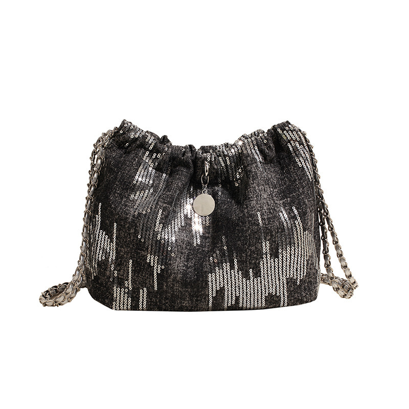 2025 new designer sequin chain bag, high-quality Niche Design women's crossbody bag