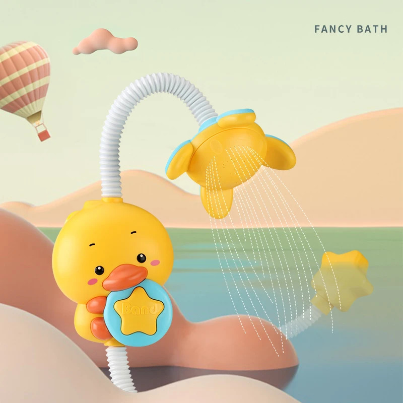 Cute Duck Bath Toy Shower Electric Spray Bathroom Kids Water Baby Toy Bathtub Play Game Faucet Swimming for Girl Gift 250811ww