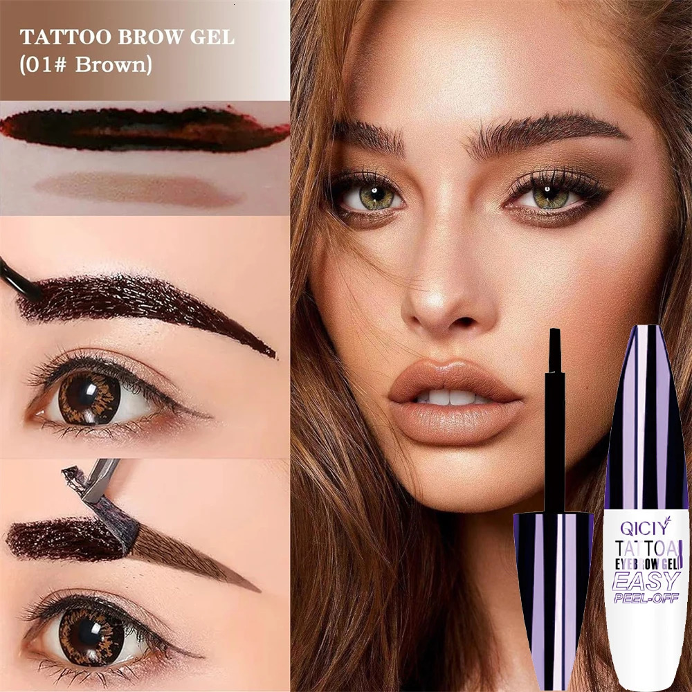 3 Color Semi anent Cream Peel-off Eyebrow Gel Quick-Drying Lasting Non- Eyebrow Pencil Natural Brow Tattoo Tint Makeup 250809