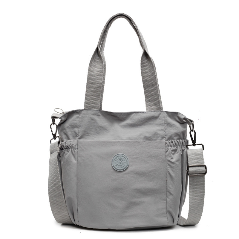 Spring New Large Capacity Casual Solid Color Nylon Fabric Single Shoulder Handbag for Women