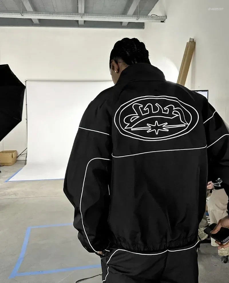 Men's Tracksuits Gothic Style Fashion Suit Loose Letter Print Zip Hoodie Y2k Rock Hip Hop Street Hundred Super David Clothes Clothing