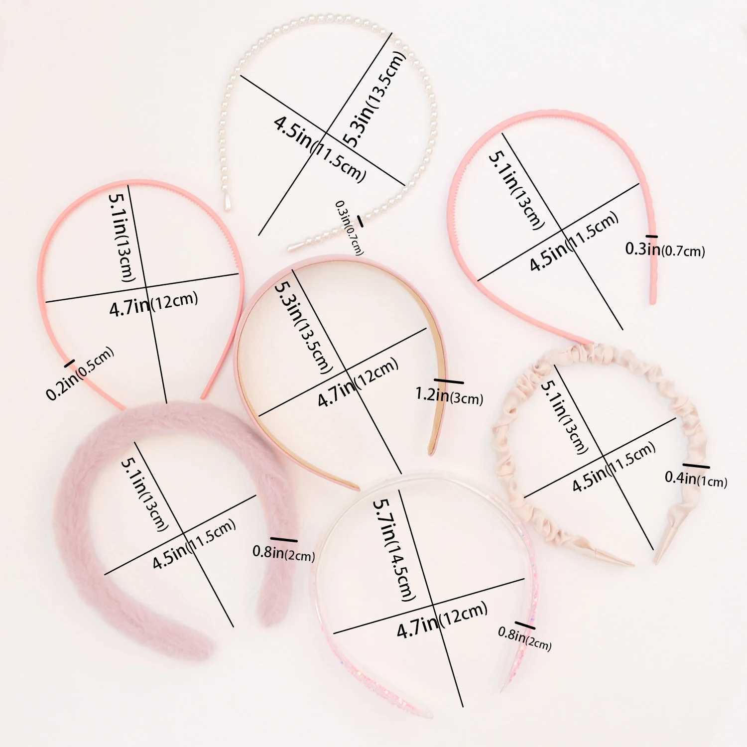 7pcs Set Fashion Bands for Girls Pearl Hair Bands Versatile Simple Hairband Hair Hoop Hair Accessories Wear X250812