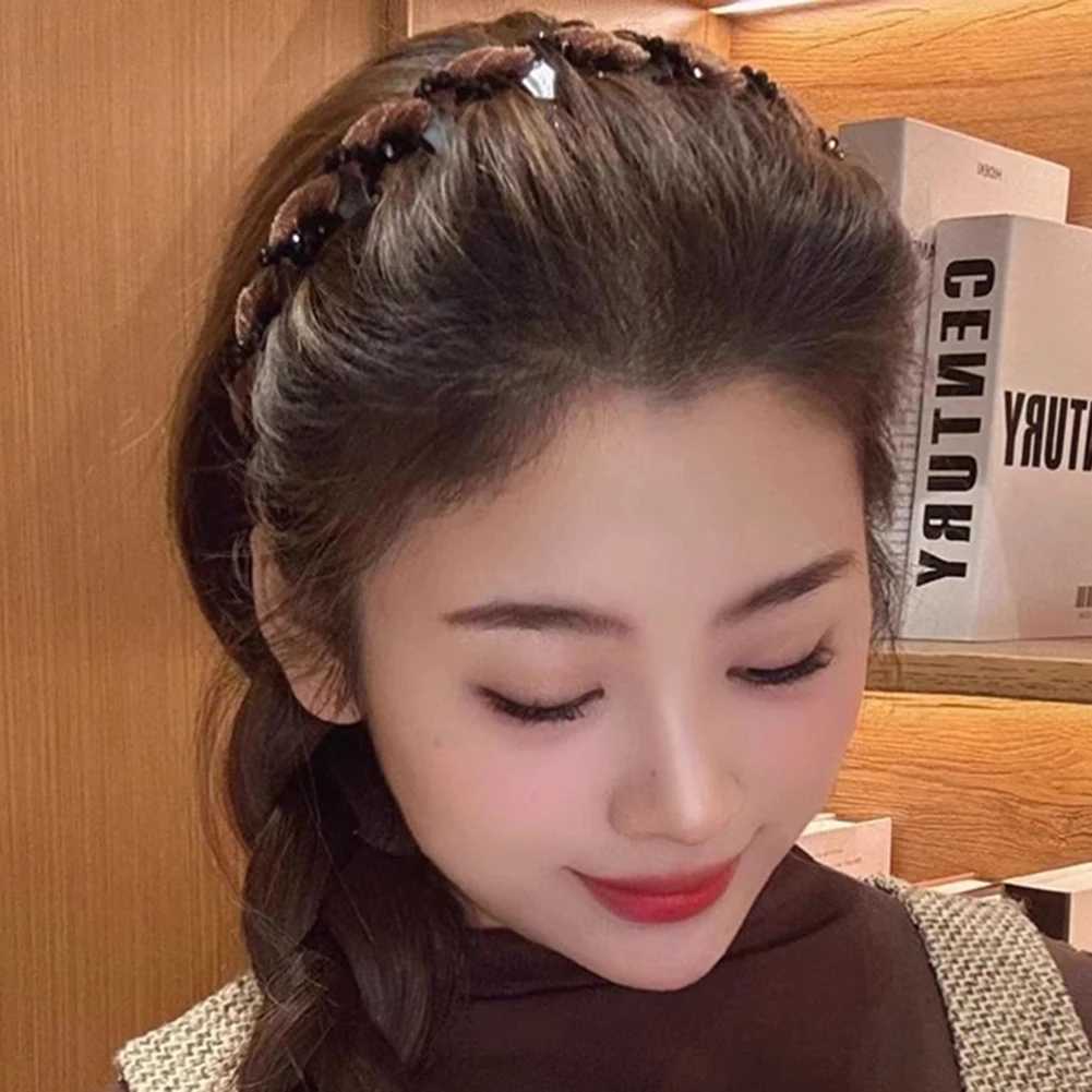 1920s Band Vintage High Cranium Artificial Pearl Hairband Rhinestones Hair Accessories Sweet Fashion Little Girls Hair Hoop X250812