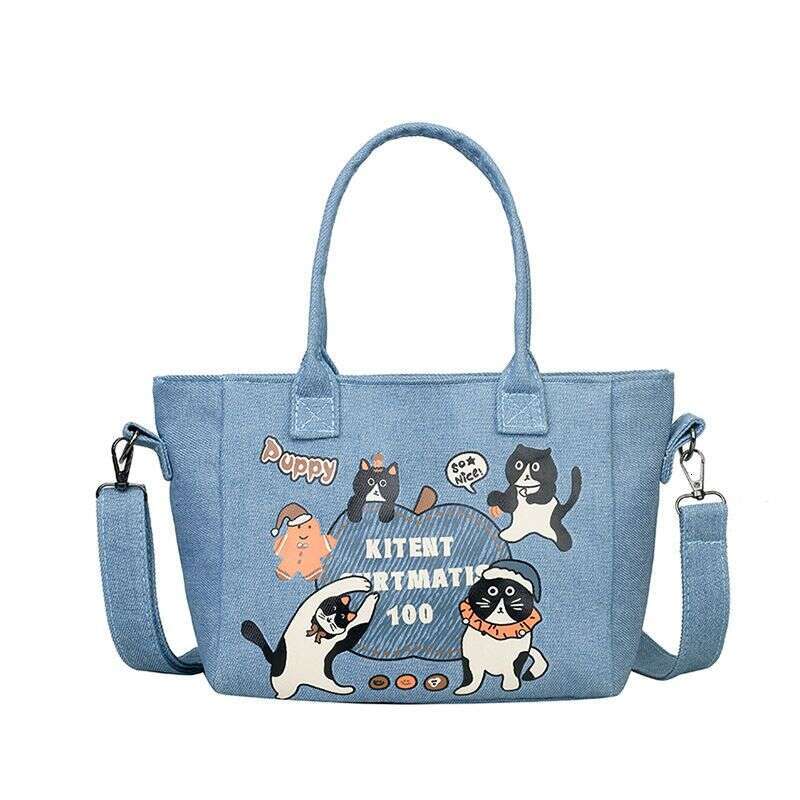 Casual Large Capacity Denim For Women 2025 New Commuter Versatile Crossbody Fashion Handbag Tote Bag