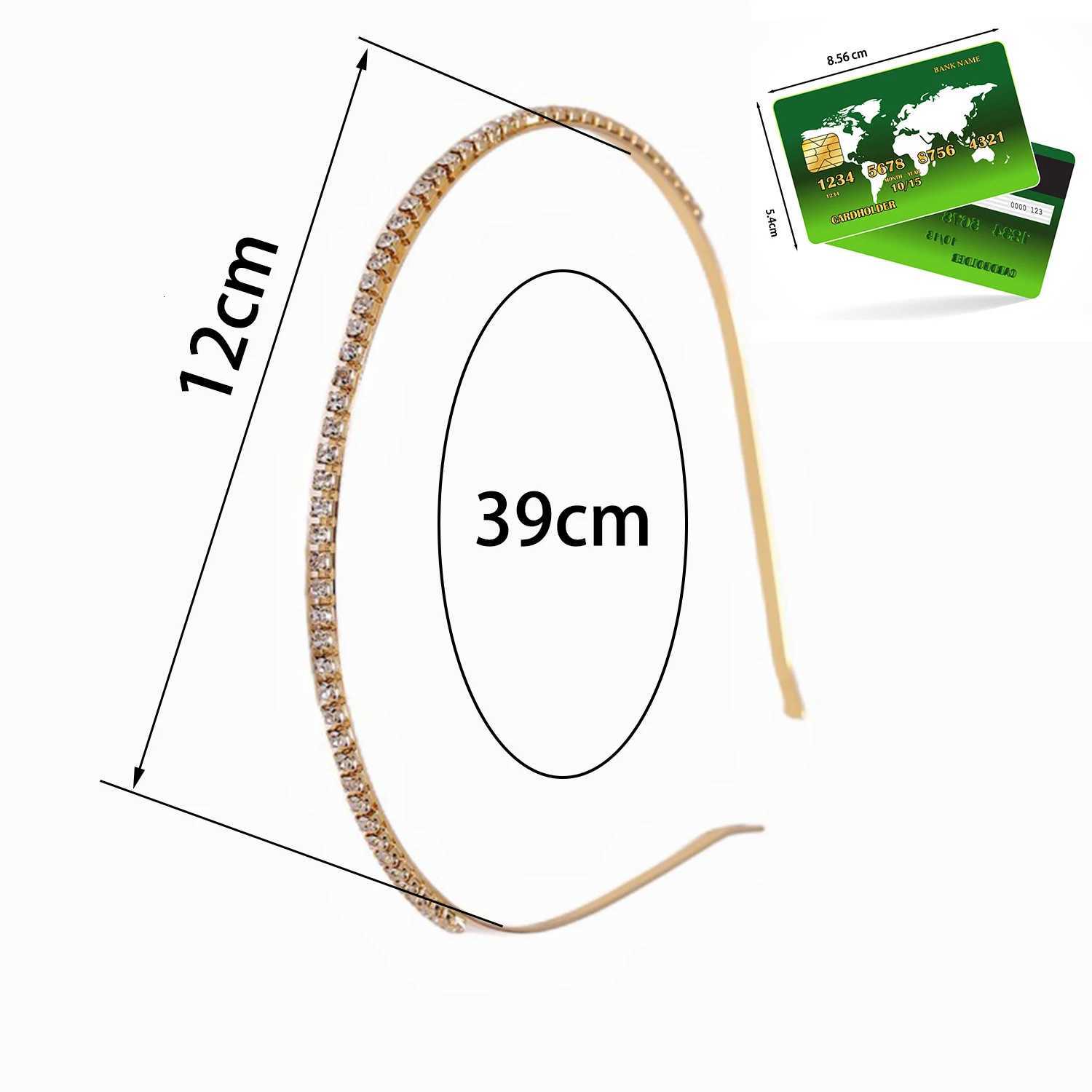 Fashion Korea Crystal Band for Women Rhinestone Hairband Beads Bezel Girls Hair Accessories Simple Wear X250812