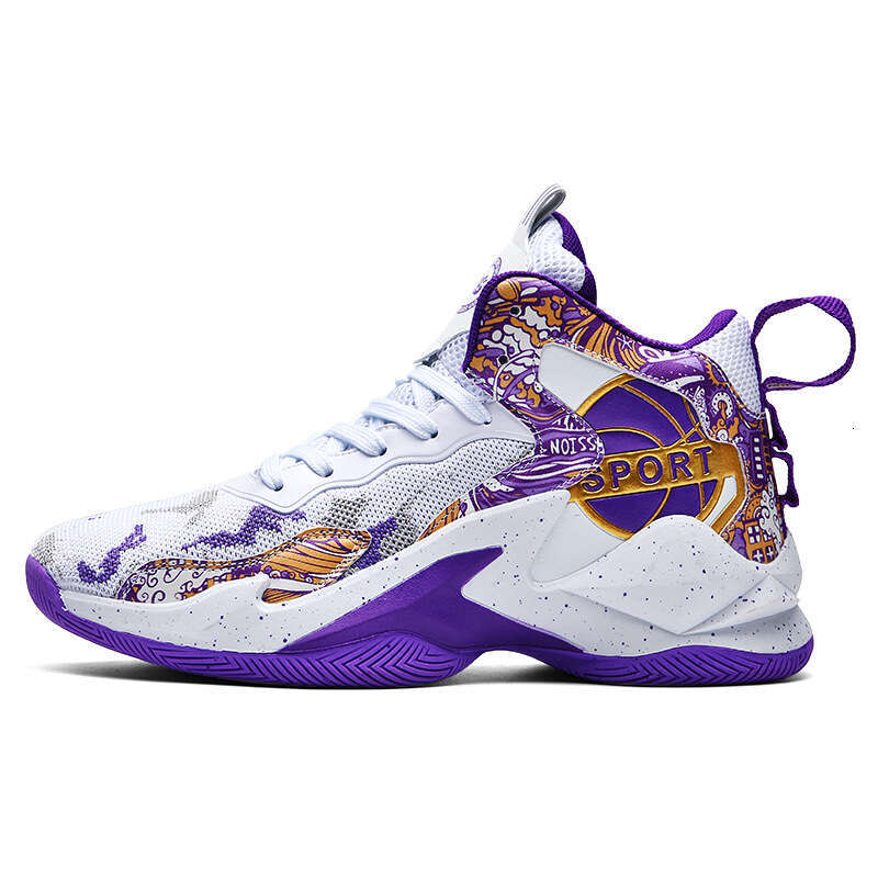 Free shipping Graffiti Mesh Breathable Basketball for Men and Women Trendy Outdoor Cement Court Sports Practical Competition Shoes