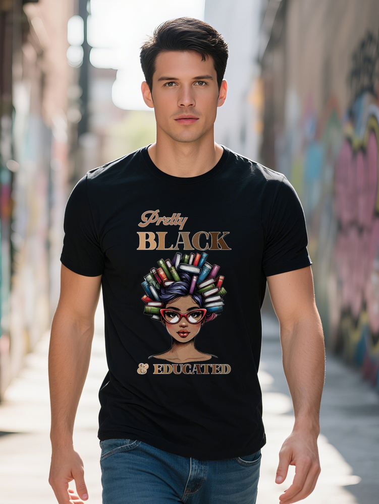 s Casual Crew Neck T-Shirt with Pretty Educated D Print Design Fun Graphic Tee for Men Perfect Summer Gift