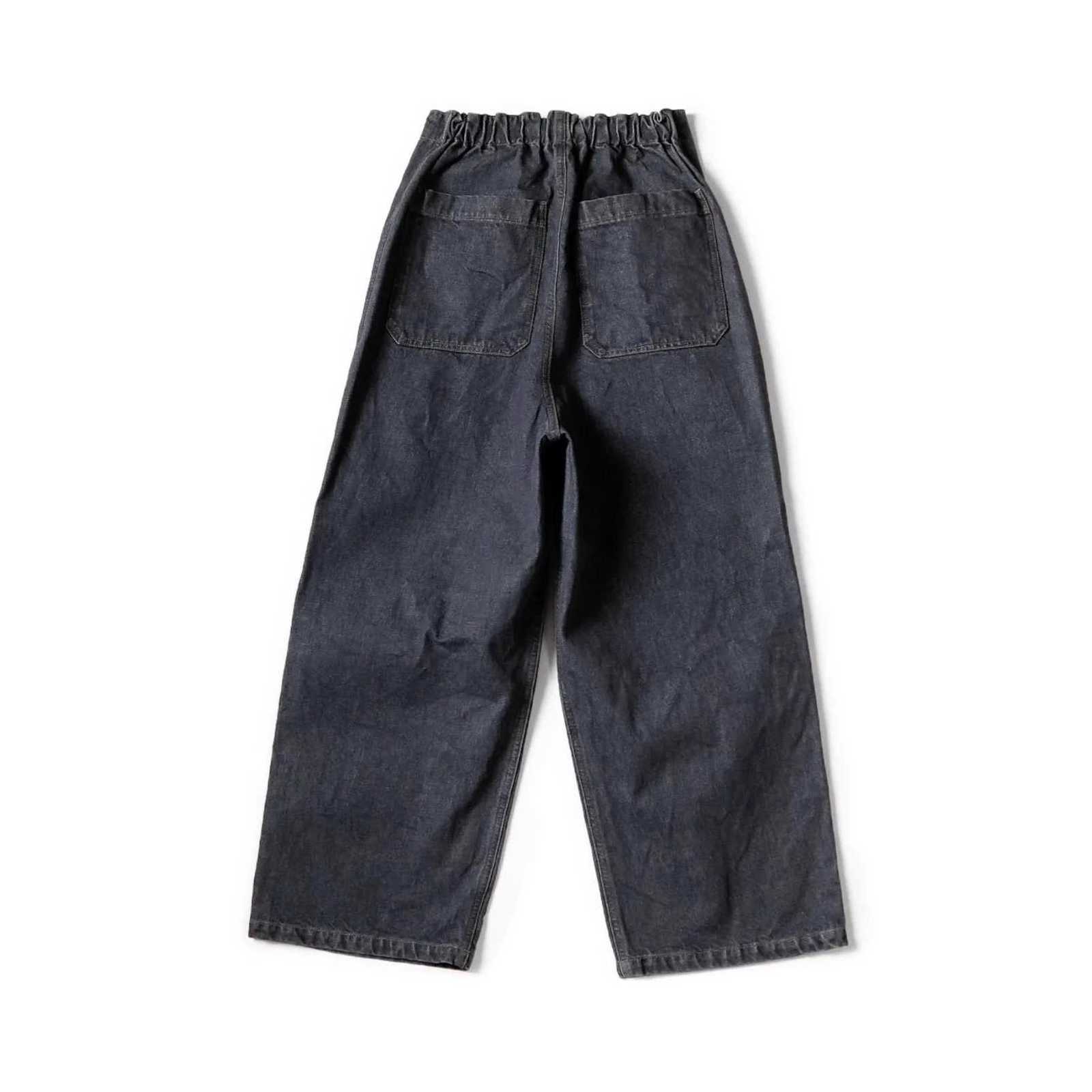 25SS Hirata Hiroshi Japanese Casual Denim Drawstring Large Pocket Logging Pants for Men Arrival X250812