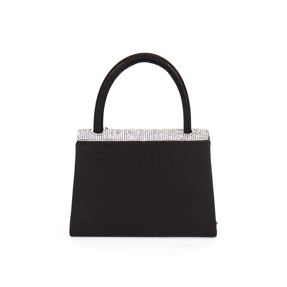 2025 Autumn New Women's Shoulder Bag, Solid Color Water Diamond Decorative Banquet Side Handbag, Designer Bag, Women's Crossbody Bag