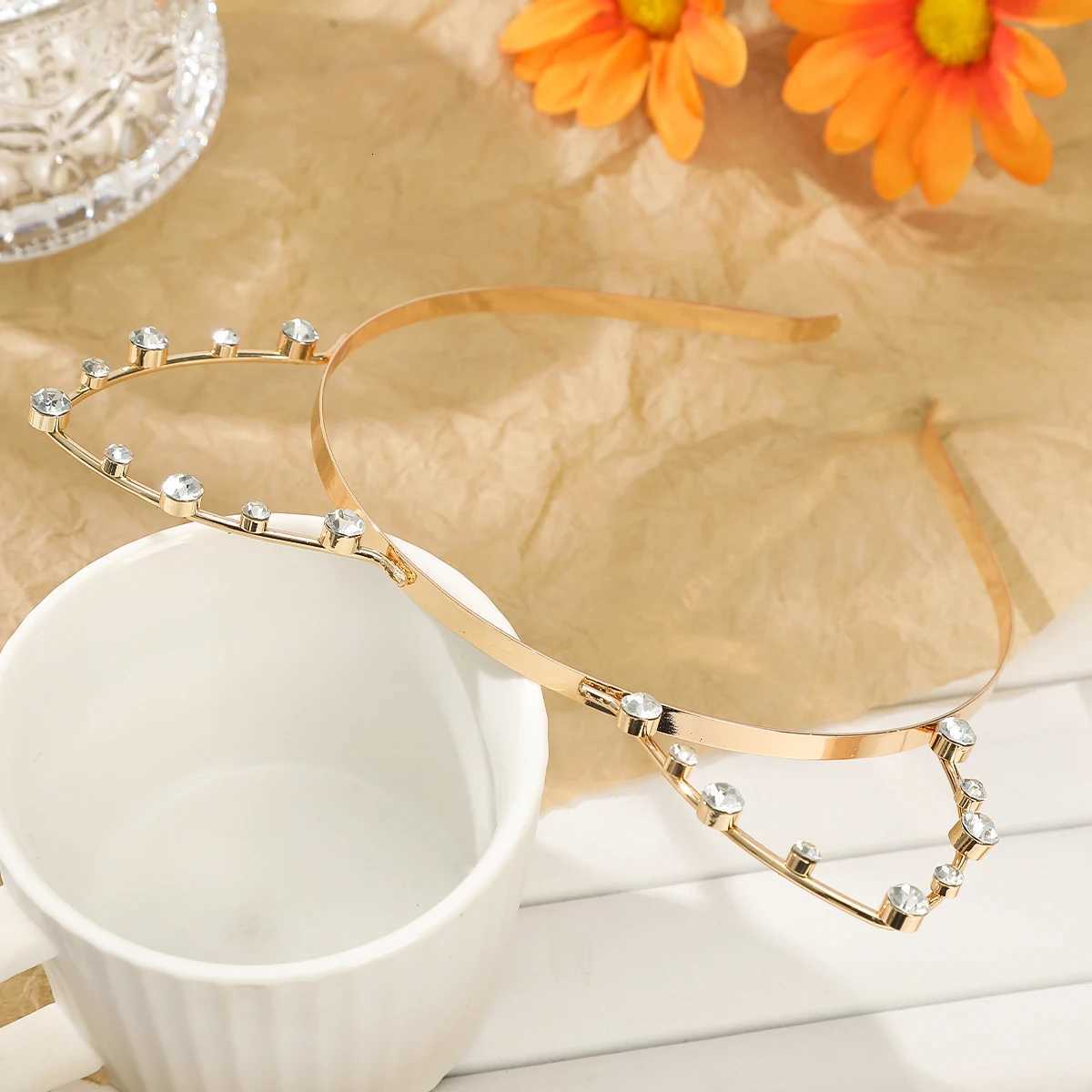 Girls Cat Ears Bands Sweet Hairbands For Wen Rhinestone Alloy Band Cute Band Party Festival Hair Accessories X250812